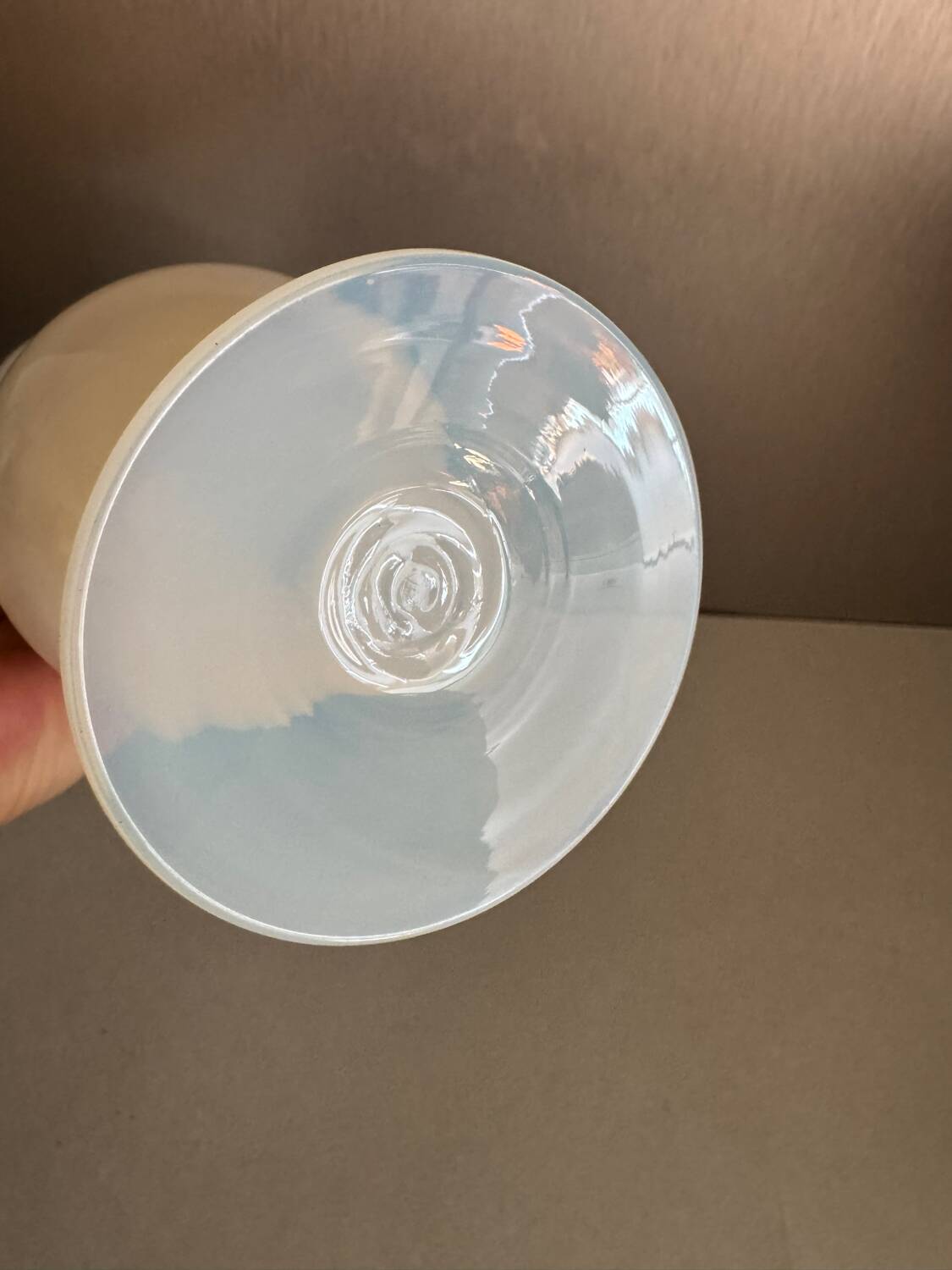 20th century white opaline vase