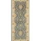Grey Wool Runner Rug, Handmade Floral Ziegler Hallway Runner 182x72cm