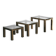 Tris tavoli Bassi Da Caffè ottone Hollywood Regency 1970 Design Modern