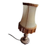 Table lamp in spelter and onyx