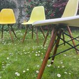 Set of 4 DSW chairs by Charles and Ray Eames edits Herman Miller