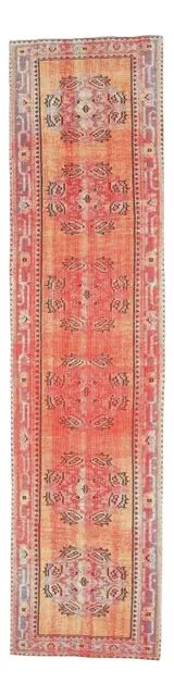 Vintage Turkish Oushak Handmade Wool Runner  80x327