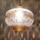 Scandinavian style glass pendant light - 60s/70s