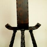 Brutalist tripod chair