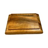 Solid Wooden Shelf, Wall Console, Acacia, Art Deco Style, France, 1930s