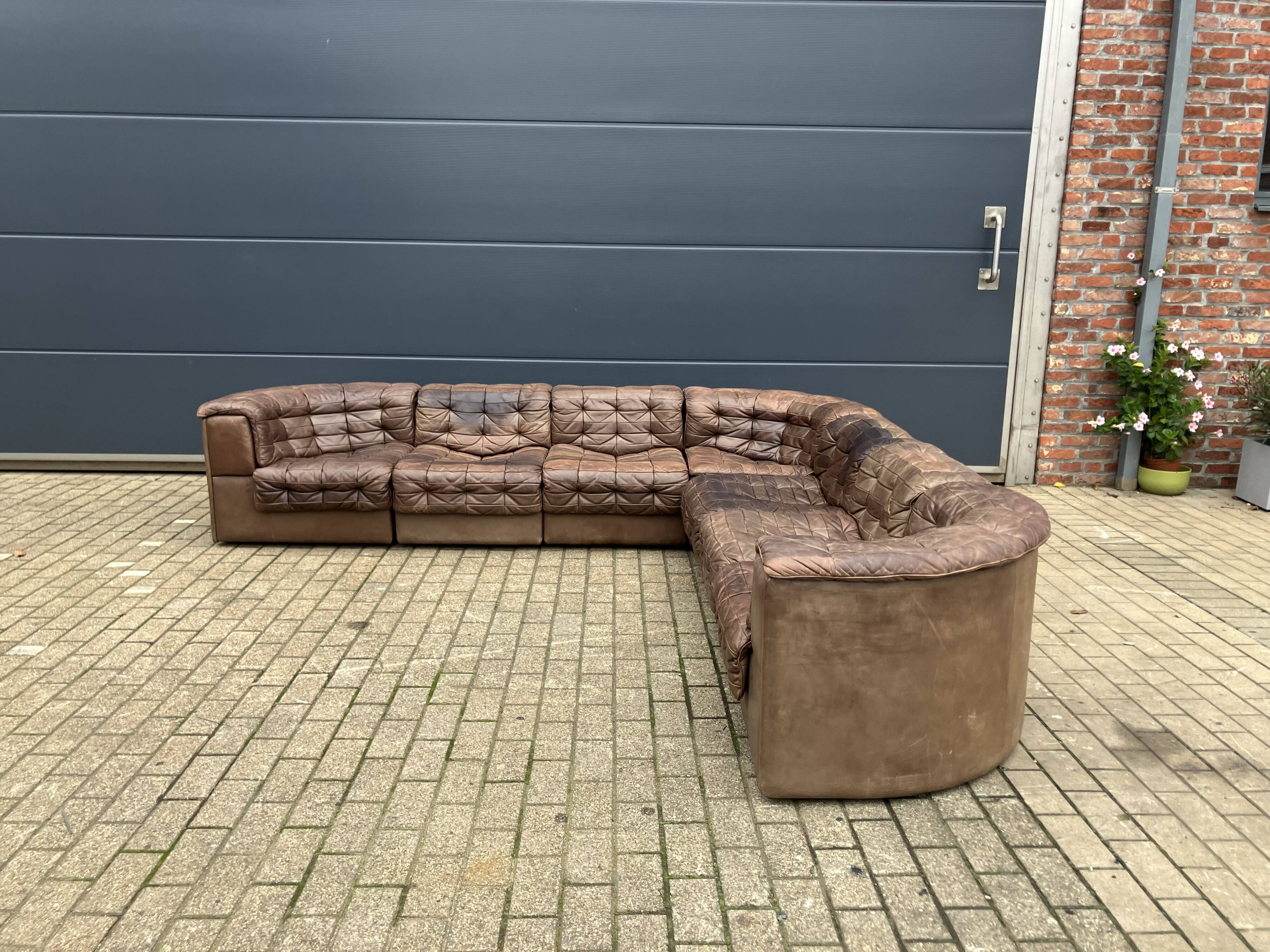 Prachtige De Sede Ds11, 7-delige set in brown patchwork