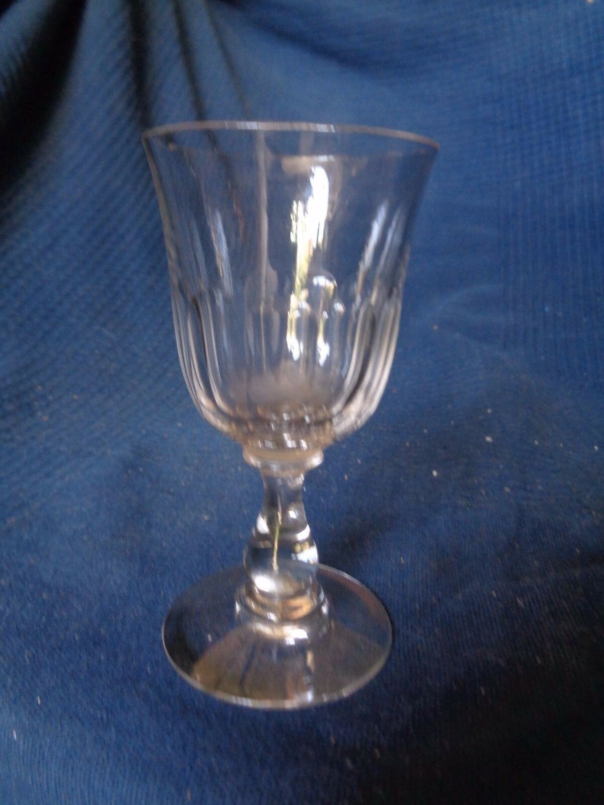 Lot de 2 verres ancien en cristal taille main