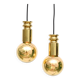 Pair of golden lamps, Denmark, 1950s