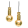 Pair of golden lamps, Denmark, 1950s