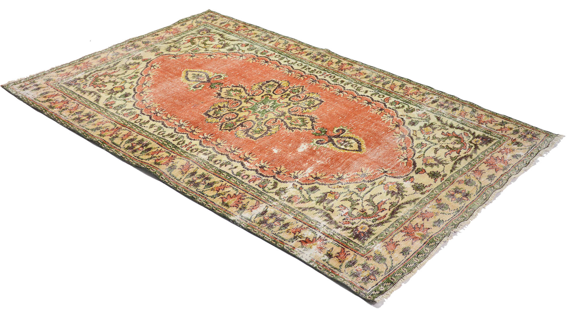 Anatolian handmade vintage rug 242 cm x 150 cm