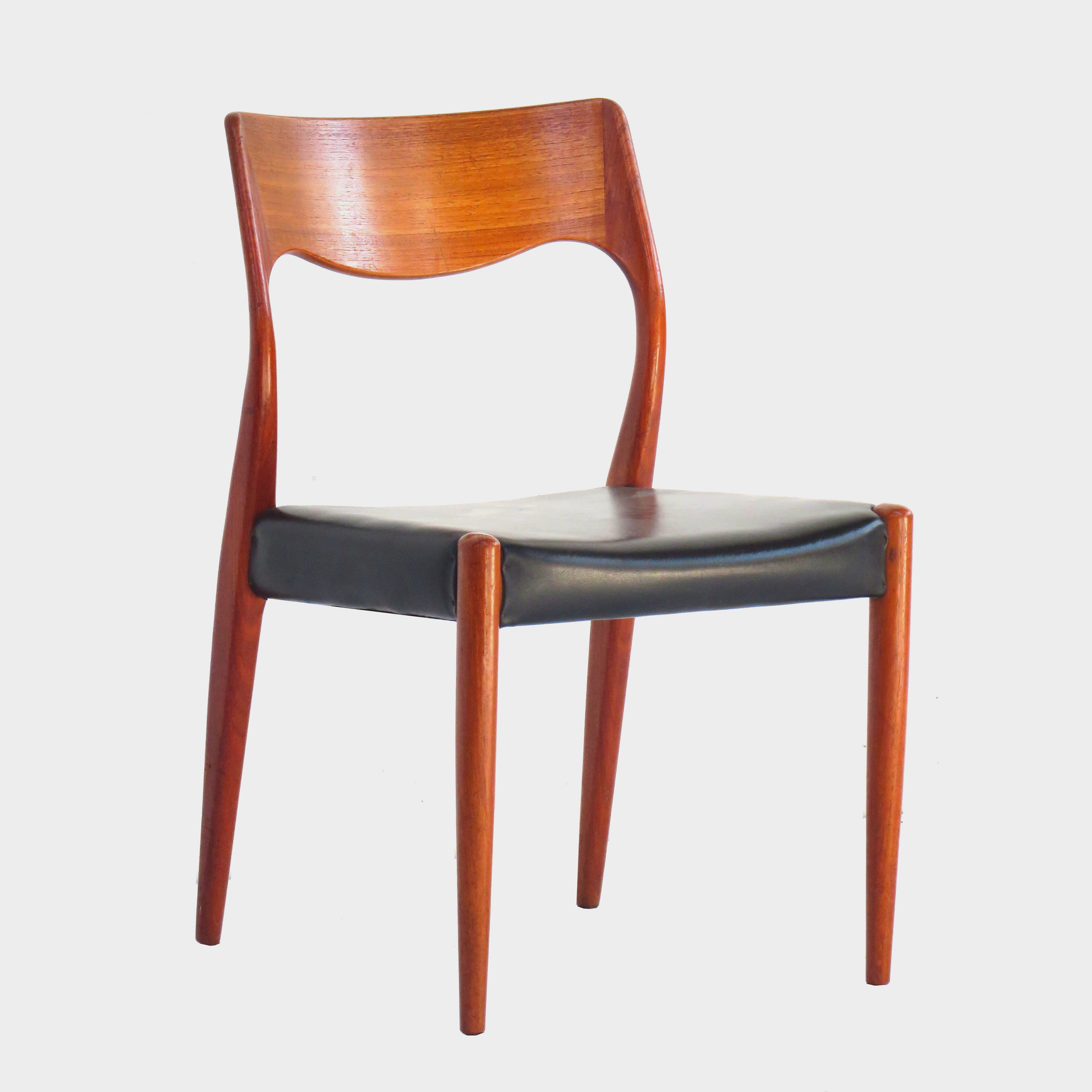 Chaise de salle à manger danoise du milieu du siècle modèle 71 par Niels Otto Møller pour JL Møllers Møbelfabrik, années 1960