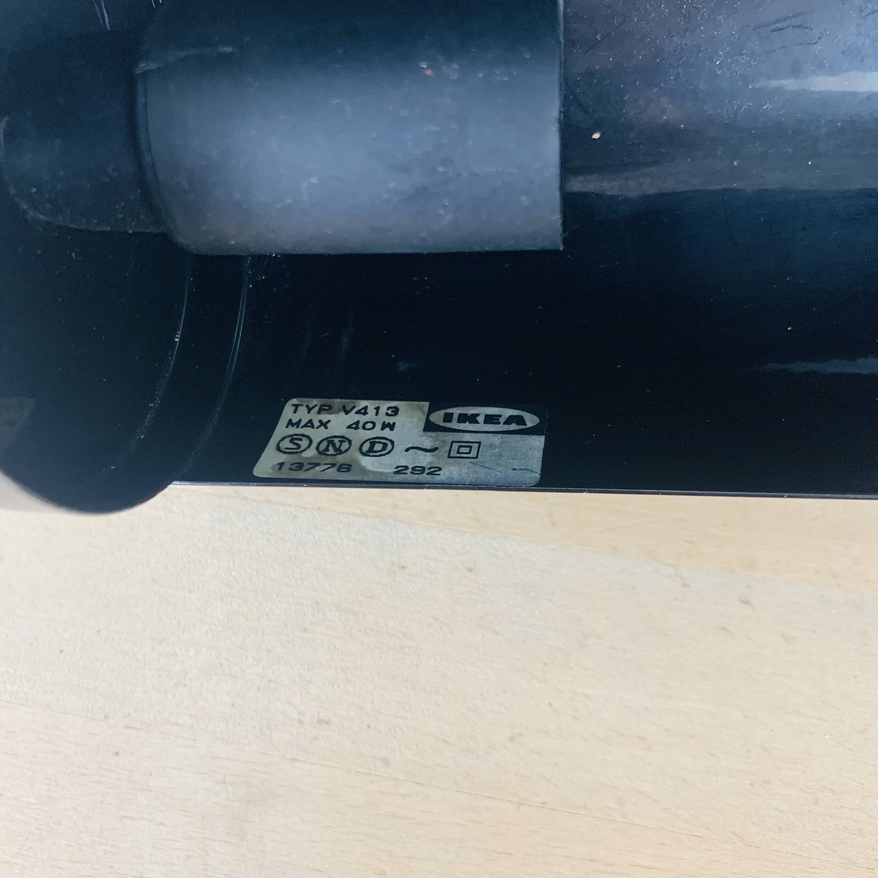 Pair of vintage black Ikea V413 roller wall lights