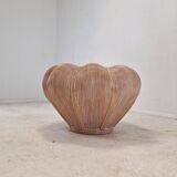 Large Bamboo and Rattan Flowerpot or Planter, France 1970's