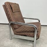 Vintage tubular chrome armchair by Milo Baughman for James Inc./Thayer Coggin.