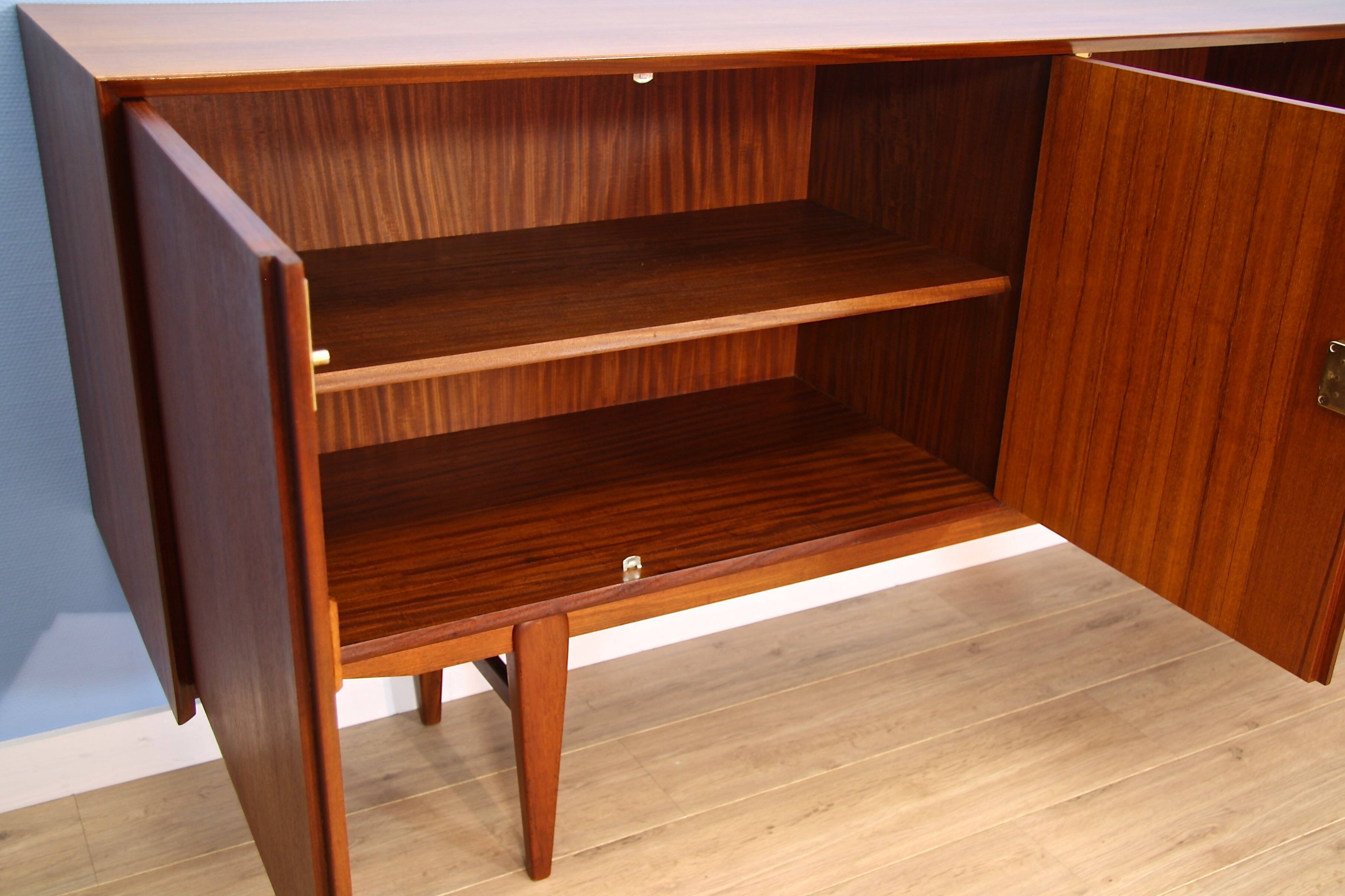 Rare Dutch sideboard in teak by Louis van Teeffelen for Wébé, 1960s