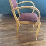 70s armchair chair in Vichy fabric