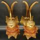 Pair of wall sconces with peacocks from the Art Nouveau period - bronze by Charles Ranc.