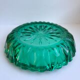 Cendrier en verre vert années 60-70