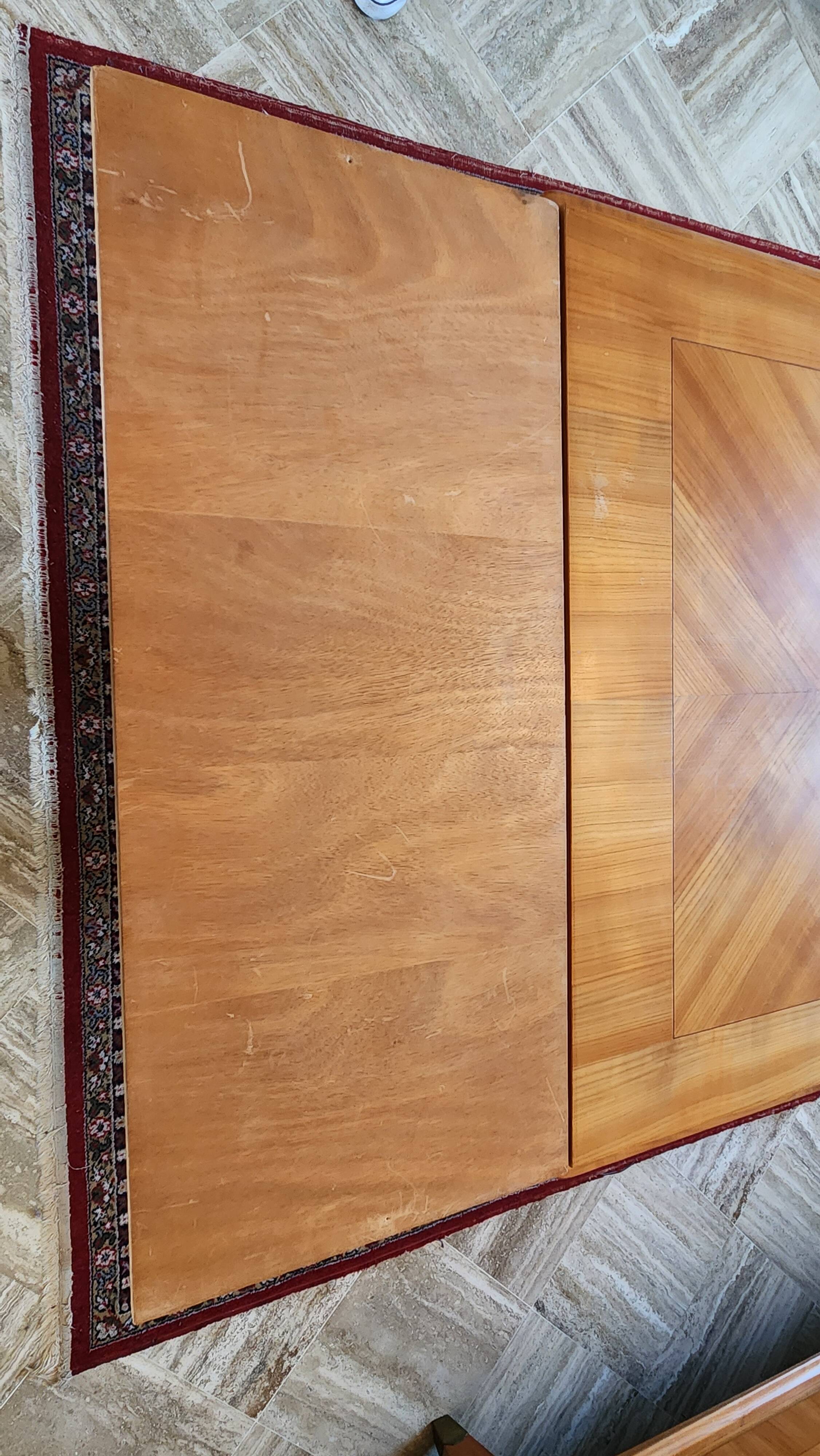 Beautiful sixties dining room table with 2 extensions, 1960s vintage