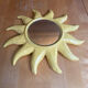 Vintage Yellow Ceramic Sun Mirror D. DINIS #E067