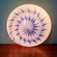 Ceiling light/wall sconce in blue and white Murano glass, 1970.