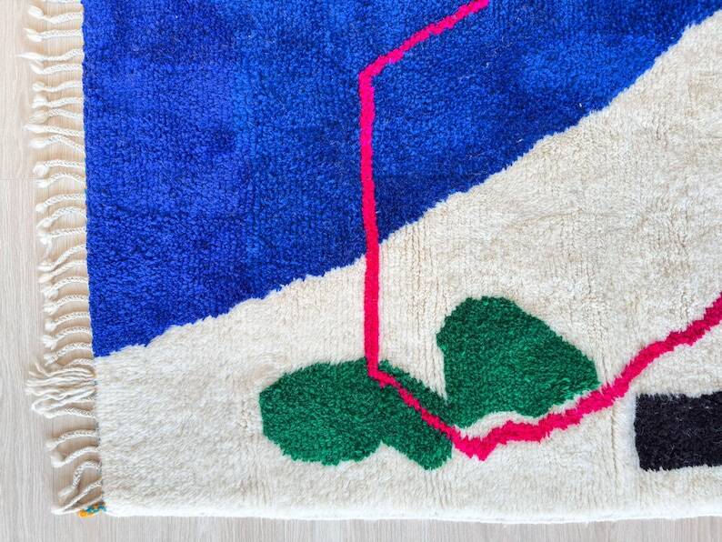 Tapis bérbere tissé en laine naturelle 100cmx200cm