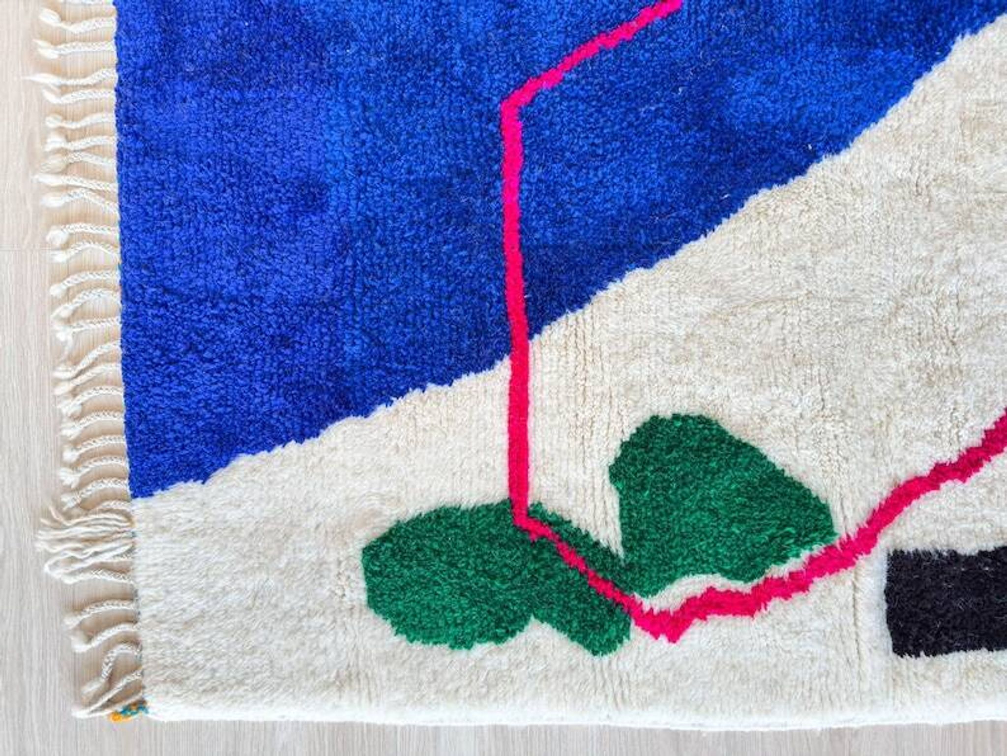 Berber rug woven in natural wool 100cmx200cm