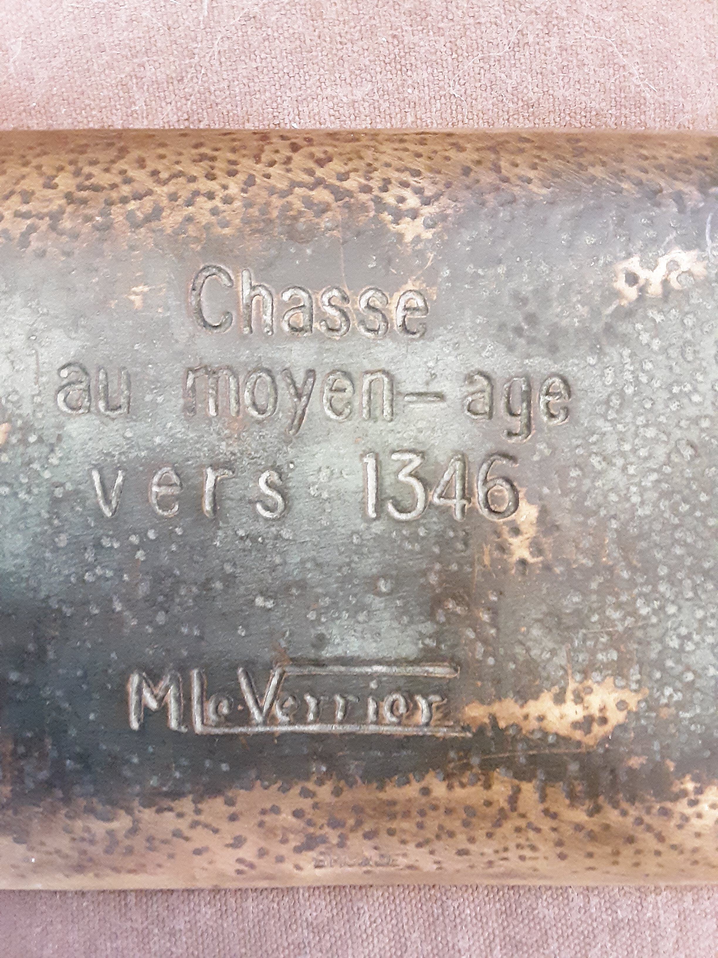Empty pocket, bronze, Max The glassmaker "chasse moyen-age 1346"