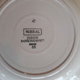 Set of 5 plates digoin, sarreguemine, model sobral