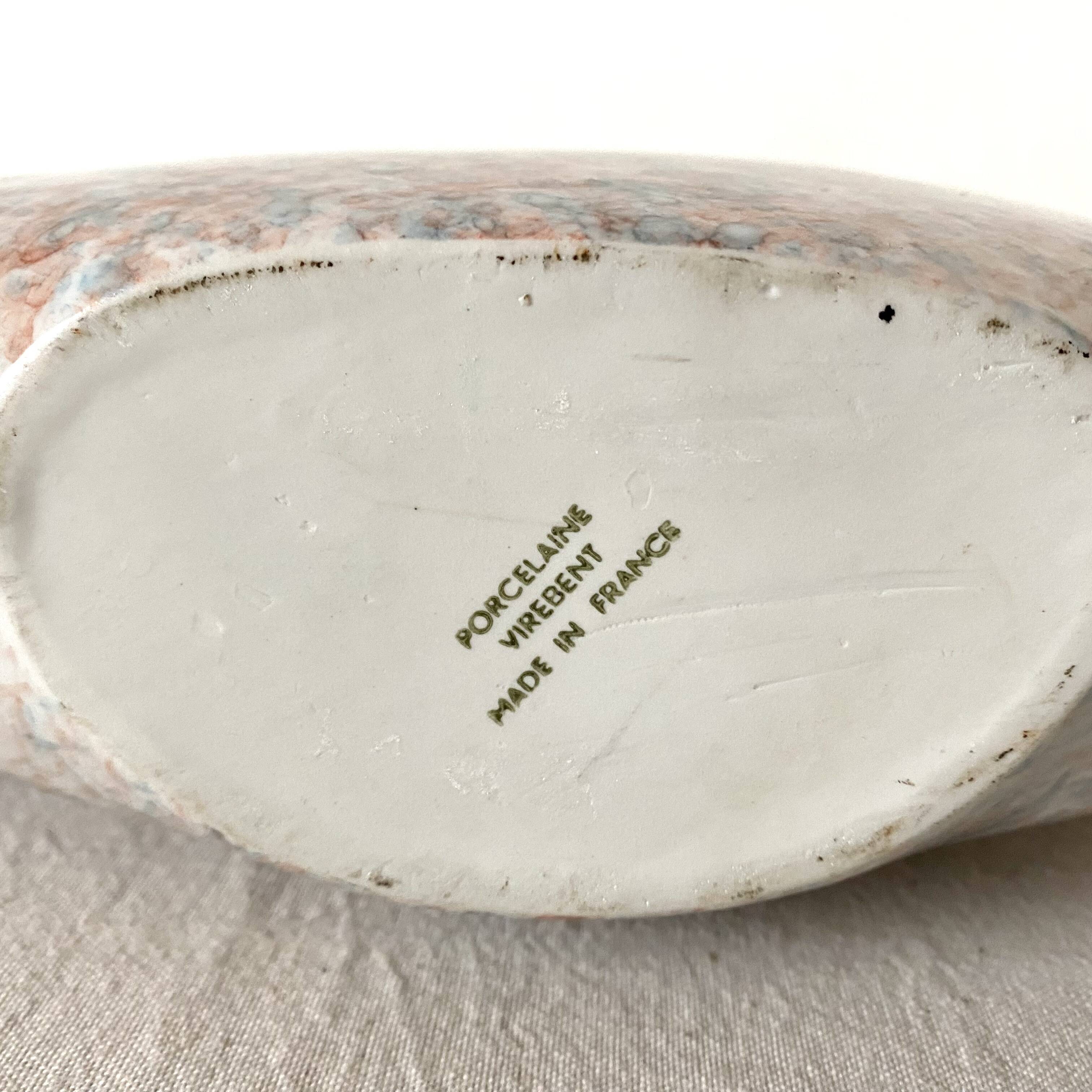 Virebent lens design vase with granite look, 1970s