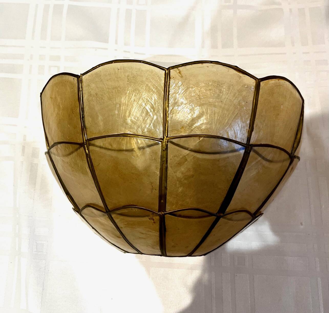 Paire d'appliques nacre coquillage