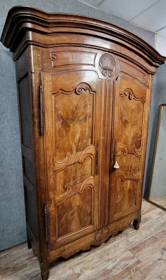 Charolais Louis XV period walnut armoire circa 1750