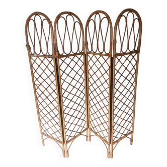 Vintage rattan screen