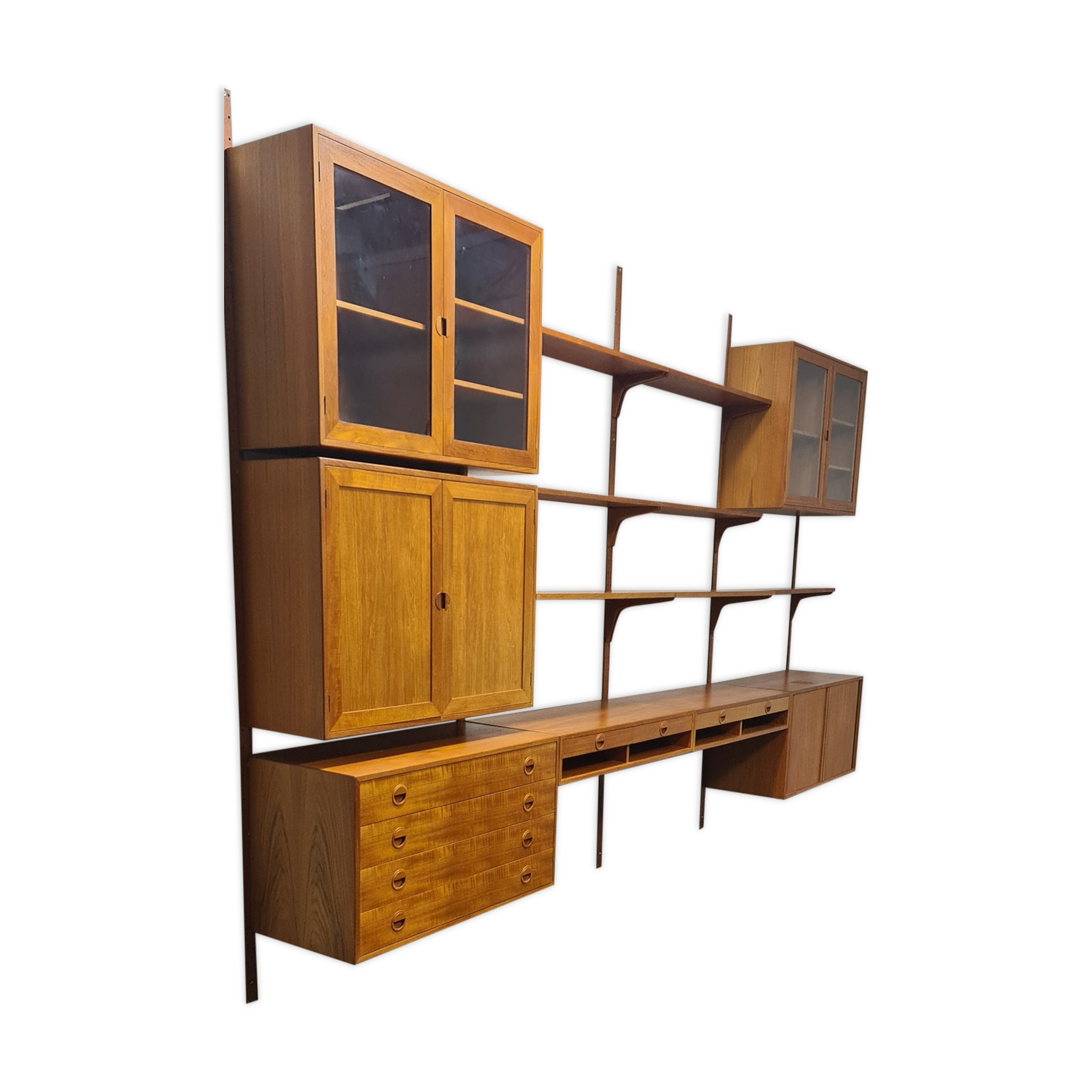 Vintage teak wall unit by HG mobel Denmark