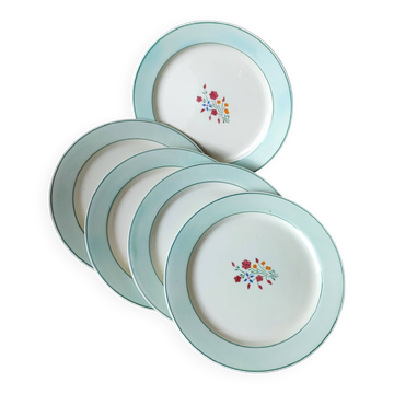 Lot de 5 assiettes dessert HBCM modèle Marlaine