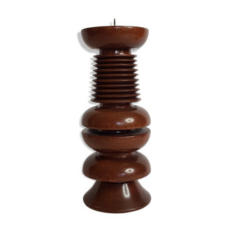 Pique candle, modernist candlestick made of solid wood