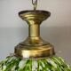Giant green splatter bubble glass hanging lamp by Marinha Grande