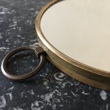 Round brass mirror