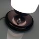 Tube bedside lamp with bi-material/vintage glass lampshade, 60/70s