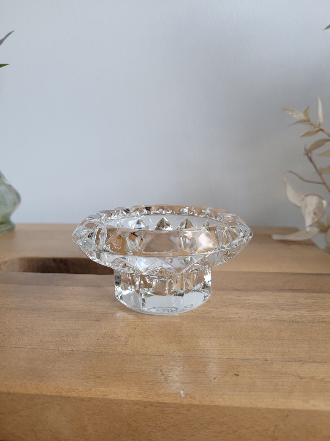 Luminarc molded glass candle holder