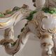 Handgeformt vergoldet vintage Porzellan Kronleuchter Capodimonte 1960er