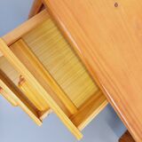 Vintage sled leg pine executive desk from the 60s-70s