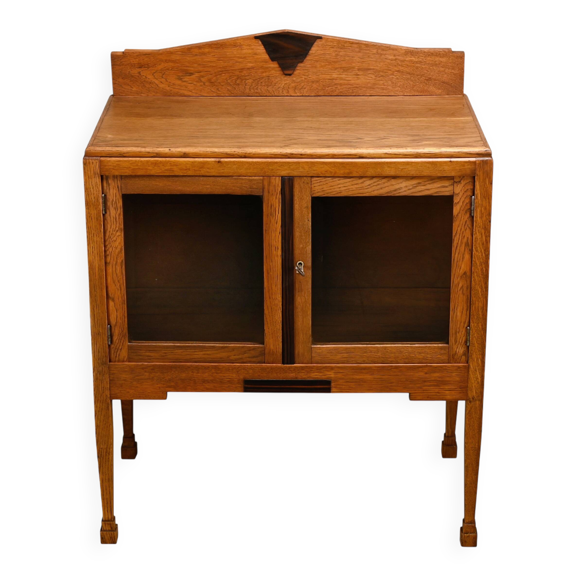 Art Deco Amsterdam School Tea or Display Cabinet in solid oak, Netherlands