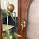 Antique oak carved coat stand, mirror and umbrella stand — late 19th century