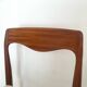 Set of 4 Scandinavian chairs in teak and fabric.