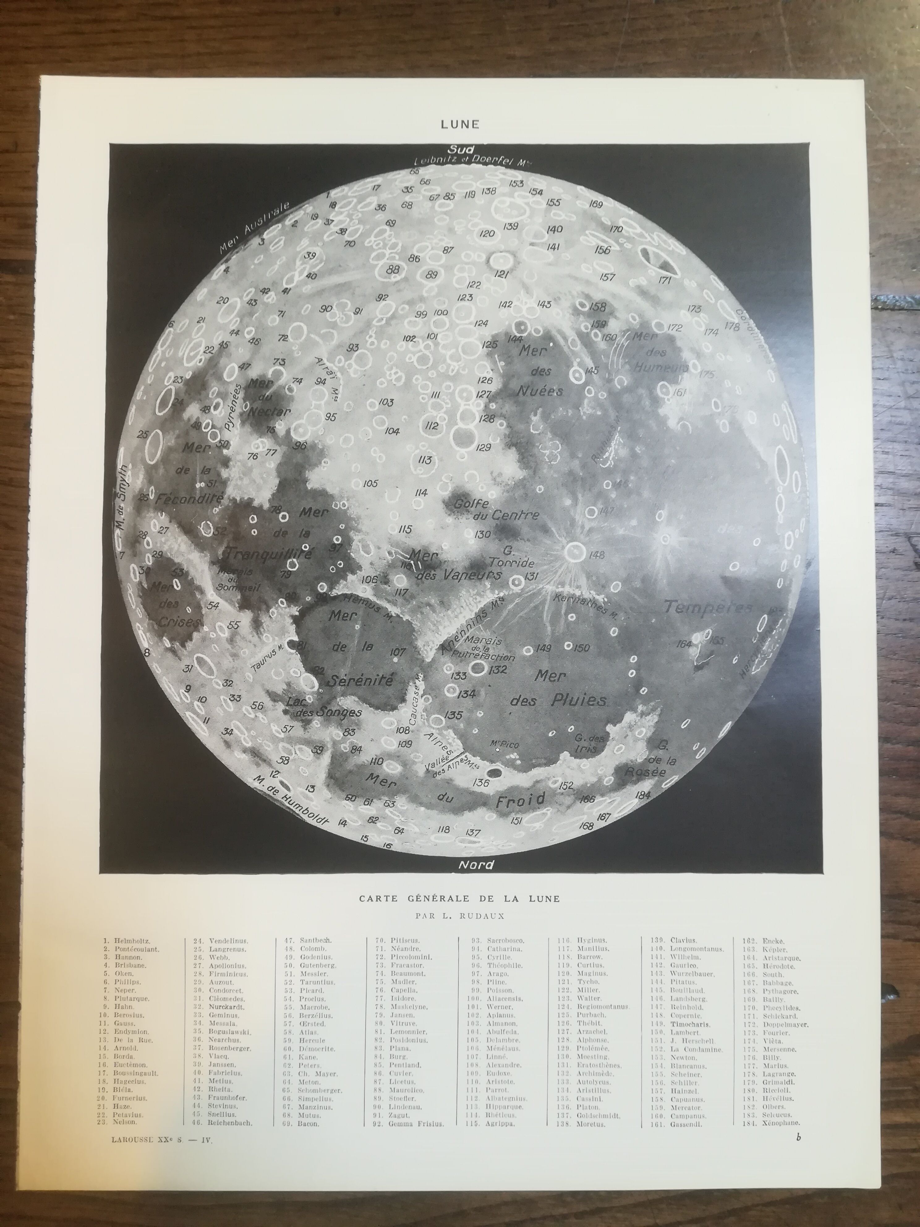 Lithograph on the moon and sky