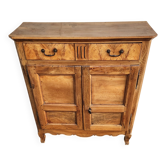 Buffet bas ancien en bois massif XVIII