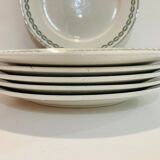 6 plates Sarreguemines Nobilis decoration crown