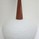 suspension opaline teak Louis Kalff Philips 60s