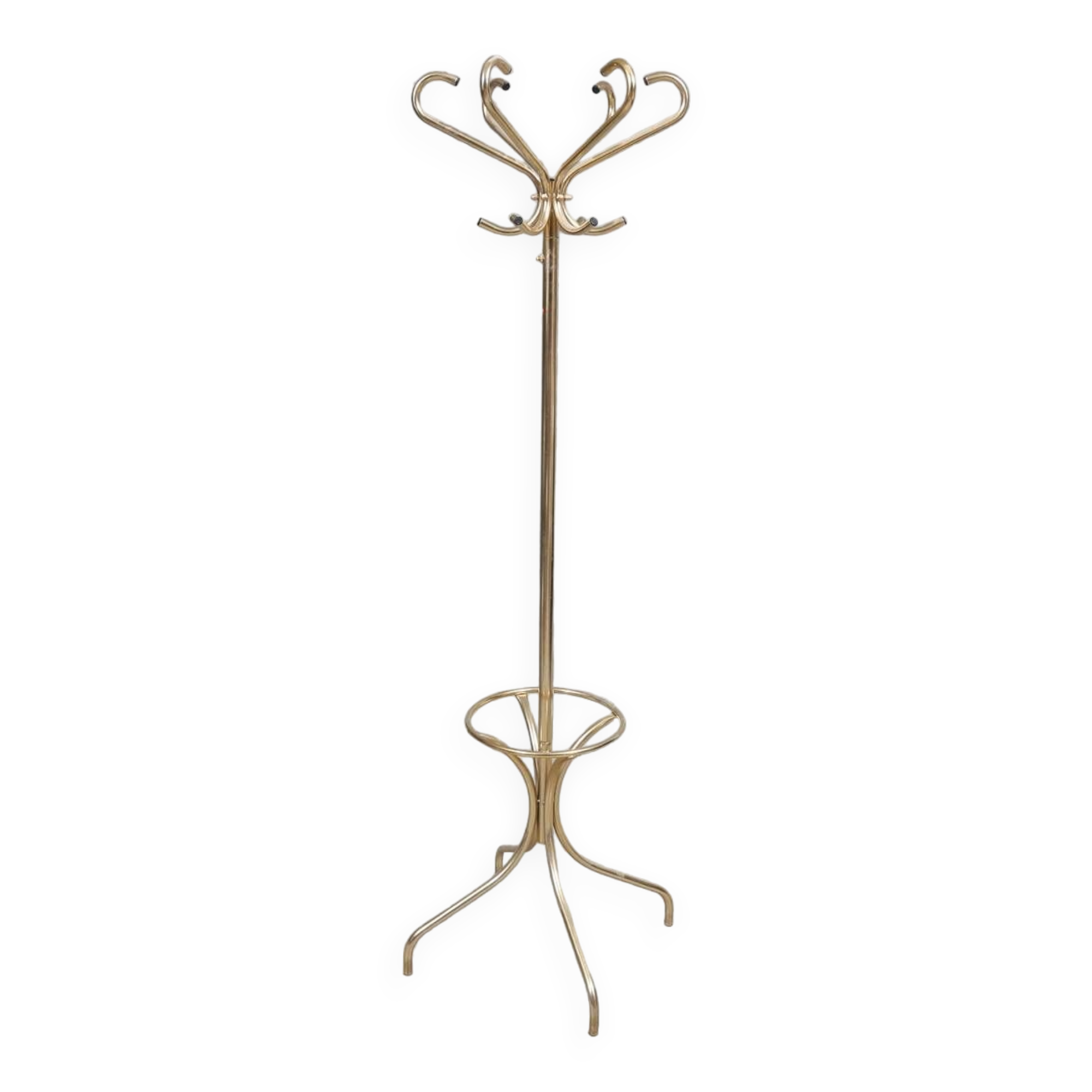 Vintage gold metal coat rack 1960